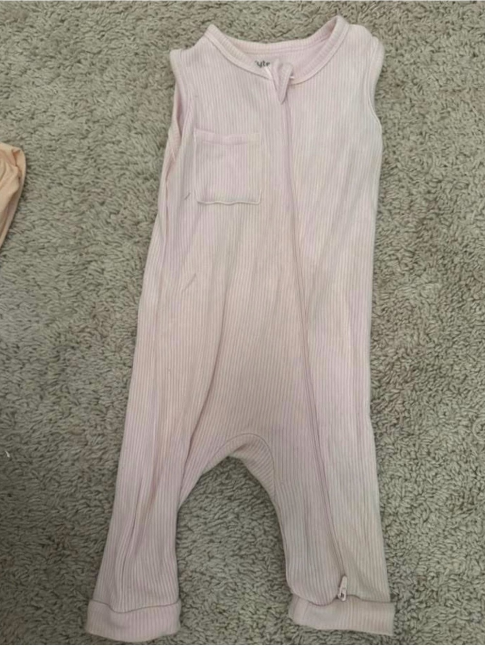 KYTE Baby Girl Ribbed Longall size 12-18 pink sakura